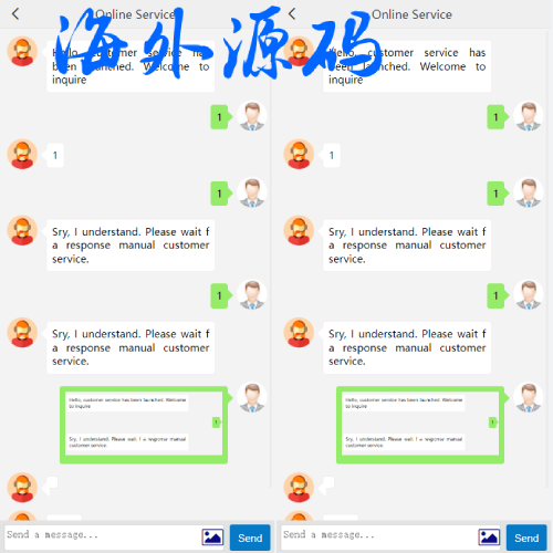 简洁版海外客服系统/在线客服系统/即时聊天通讯源码