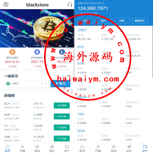 海外运营版交易所系统/U本位/期权交易/挖矿/兑换/全币K线控制